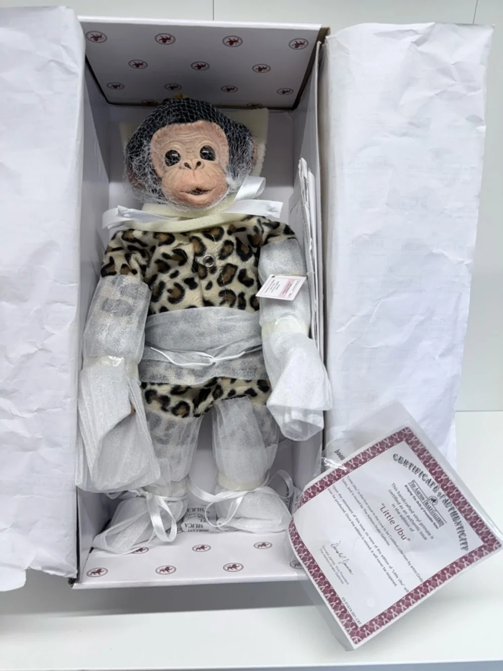 Ashton-Drake Little Ubu Primate Monkey Doll Cindy Sales Love to be Cuddled COA